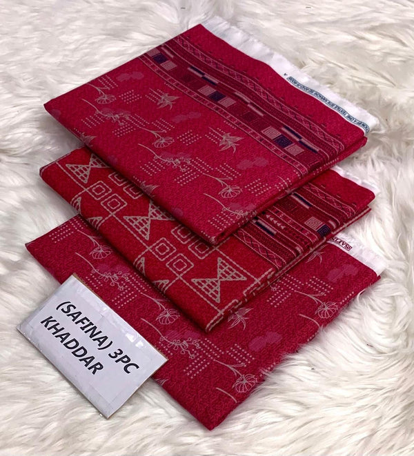 Binsaeed Printed Khaddar 3 Piece