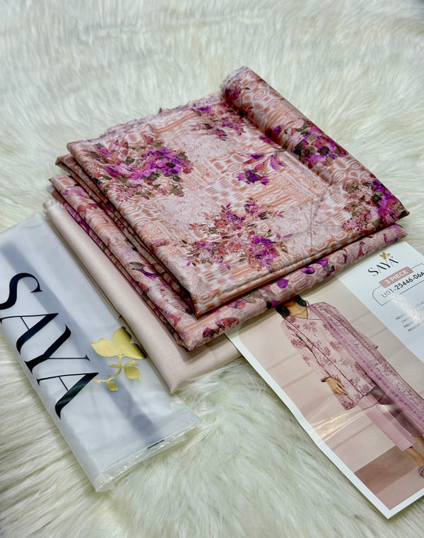 Saya Premium Printed 3 Piece Suiting