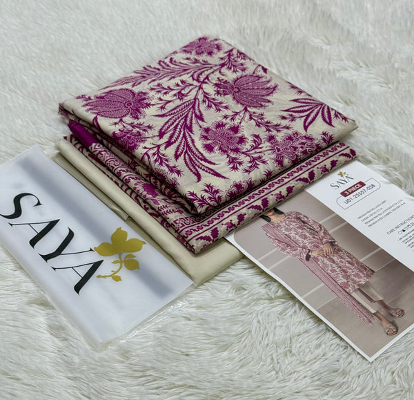 Saya Premium Printed Lawn 3 Piece