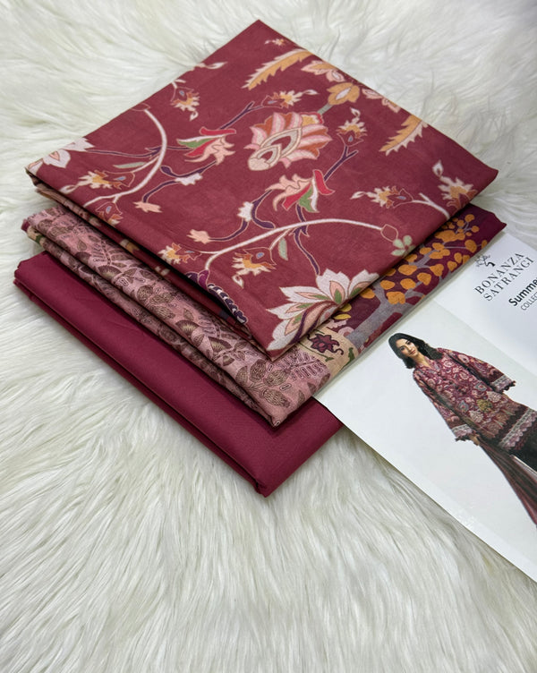 Bonanza Satrungi Lawn 3 Piece Suit