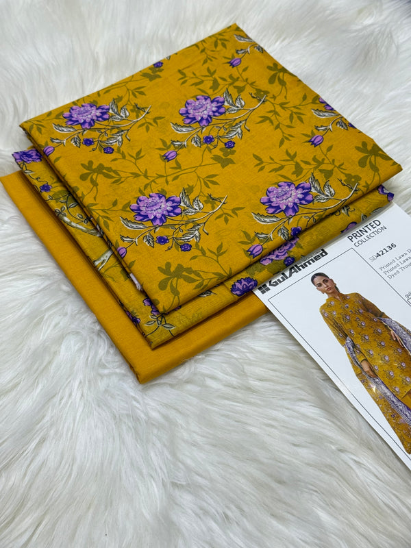 Gulahmed Printed Lawn 3 Piece