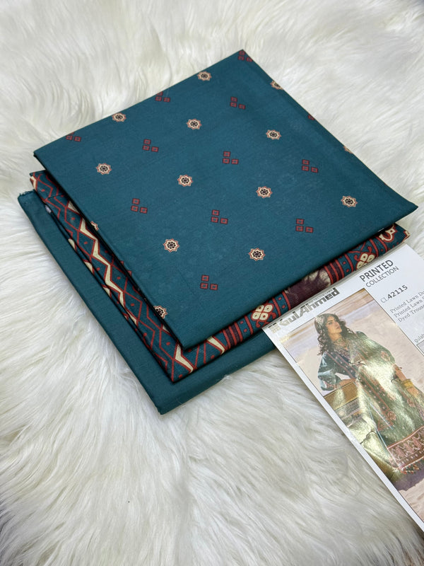 Gulahmed Premium Printed Lawn 3 Piece Suit