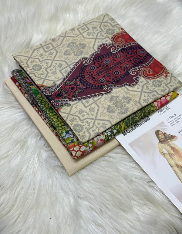 Gulahmed Premium Printed Lawn 3 Piece Suit