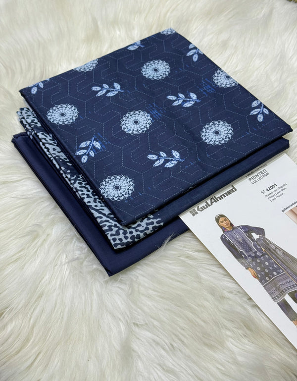 Gulahmed Premium Printed Lawn 3 Piece Suit