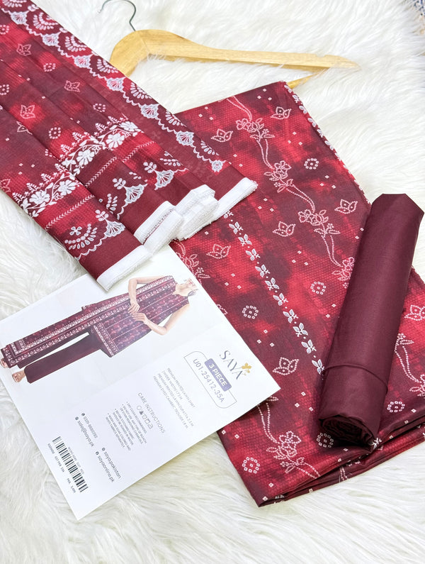 Saya Premium Printed Lawn 3 Piece