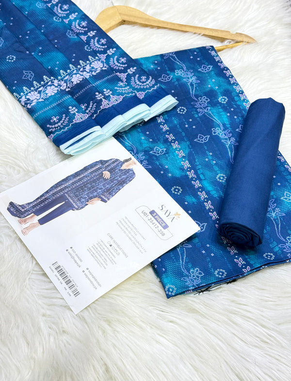 Saya Premium Printed Lawn 3 Piece